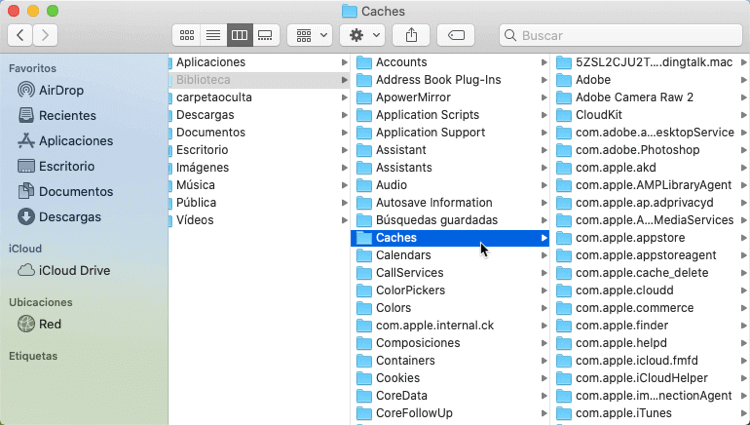 eliminar caché de Mac
